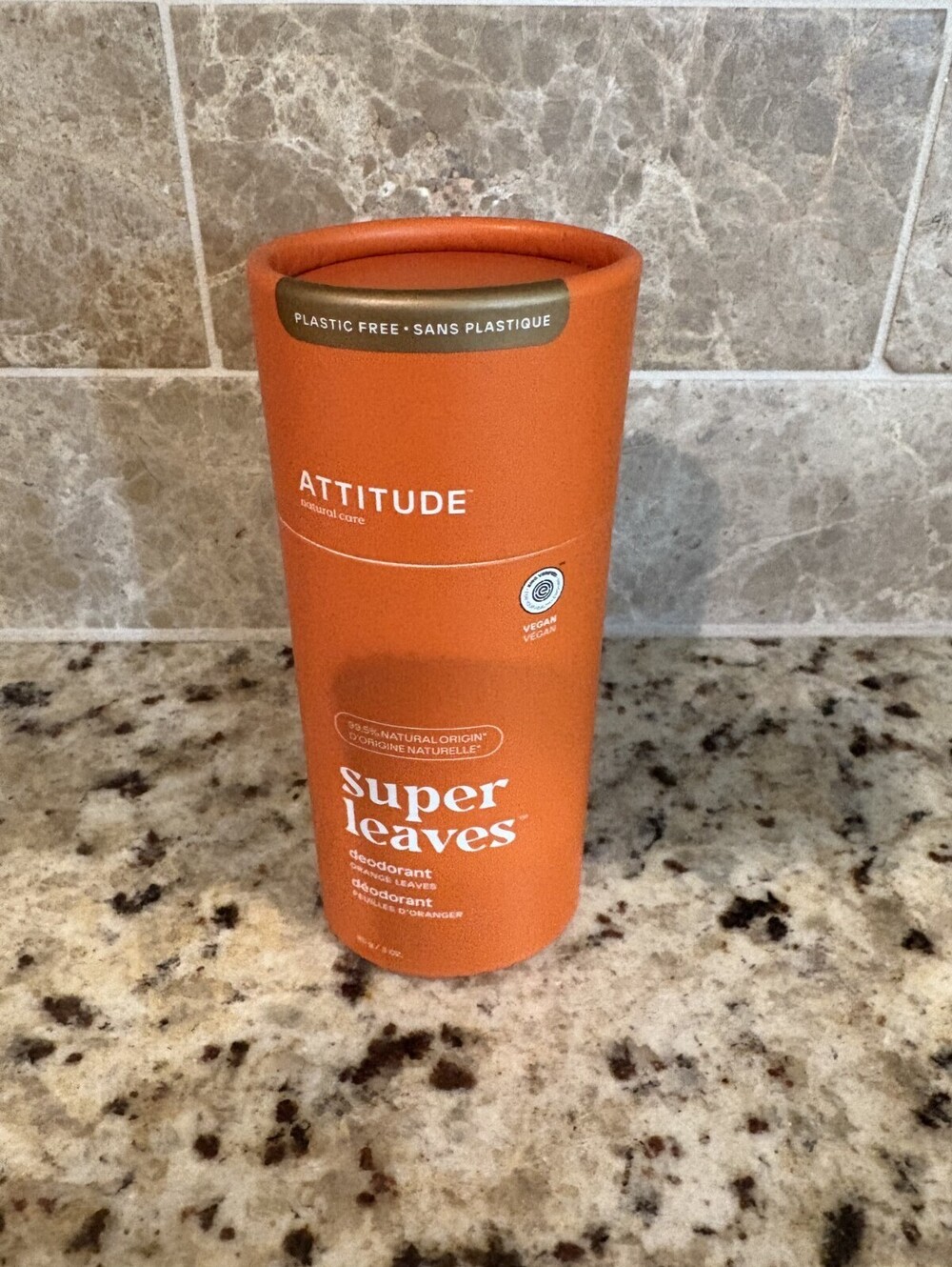 ATTITUDE Super Leaves Deodorant Orange Leaves Vegan Plastic Free Natural NEW